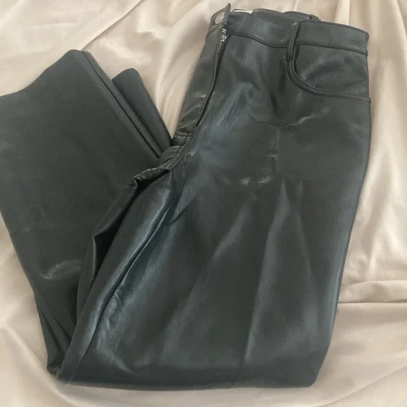 Leather aritzia black crop leather pants - Picture 5 of 5